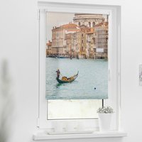 Verdunkelungsrollo Venedig Canal Grande blau B/L: ca. 120x150 cm von LICHTBLICK