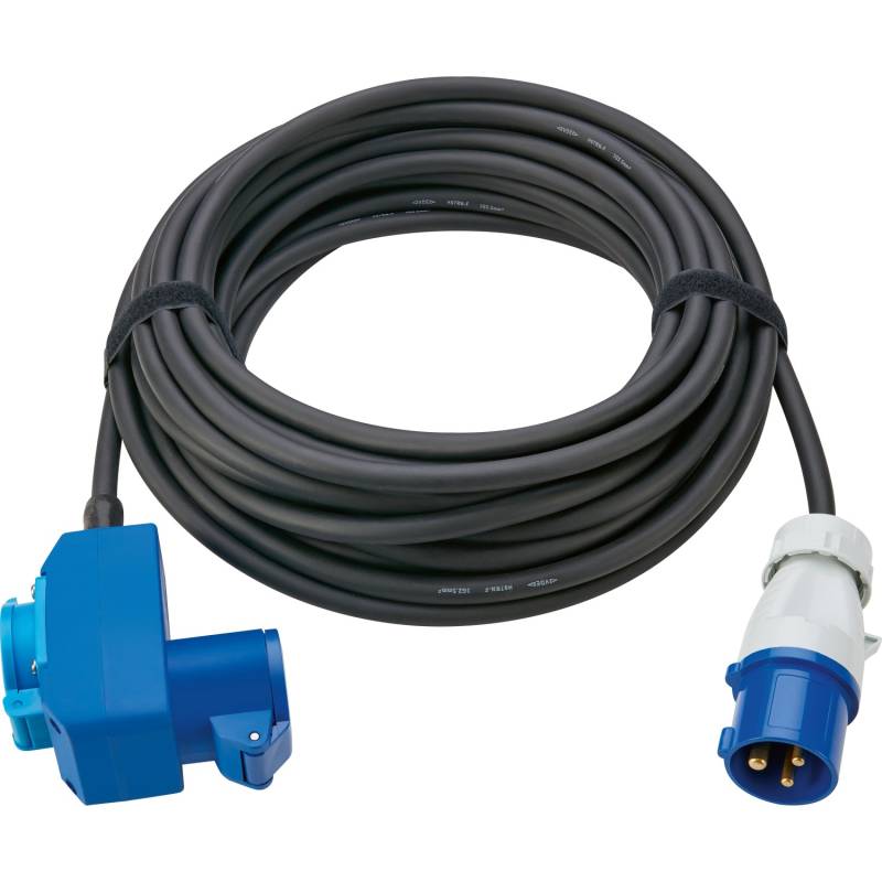 Verlängerungskabel Caravan 1-fach 1xCEE 16A 15 m IP44 Schwarzblau Verlängerungskabel Caravan 1-fach 1xCEE 16A 15 m IP44 Schwarzblau