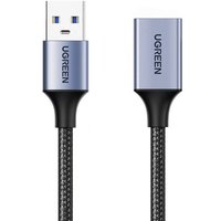 Verlängerungskabel USB 3.0, USB-Stecker auf USB-Buchse, 0,5m in Schwarz-Grau von UGREEN