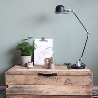 Verstellbare Tischlampe Metall in Schwarz Silber 68 cm von Steinhauer BV (light+building)
