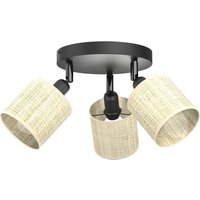 Verstellbarer Deckenspot Rattan Metall Ø34 cm rund von Luminex