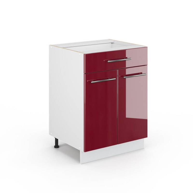 Vicco BADSCHRANK Bordeaux, Weiß