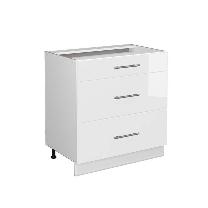 Vicco BADSCHRANK Weiß Hochglanz, Weiß