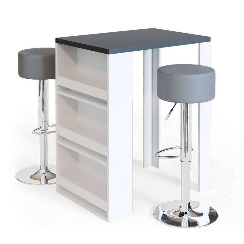 Vicco BARTISCH-SET Anthrazit, Weiß