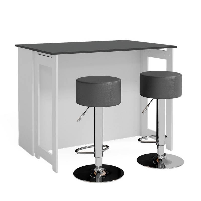 Vicco BARTISCH-SET Anthrazit, Weiß