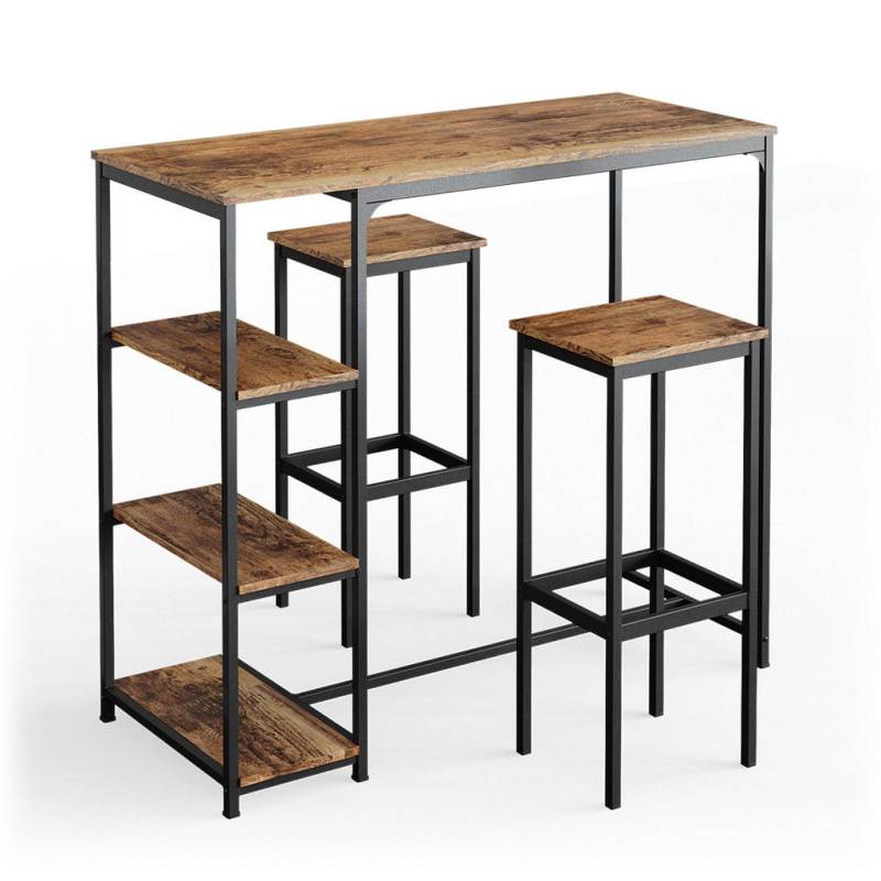 Vicco BARTISCH-SET Eiche, Schwarz