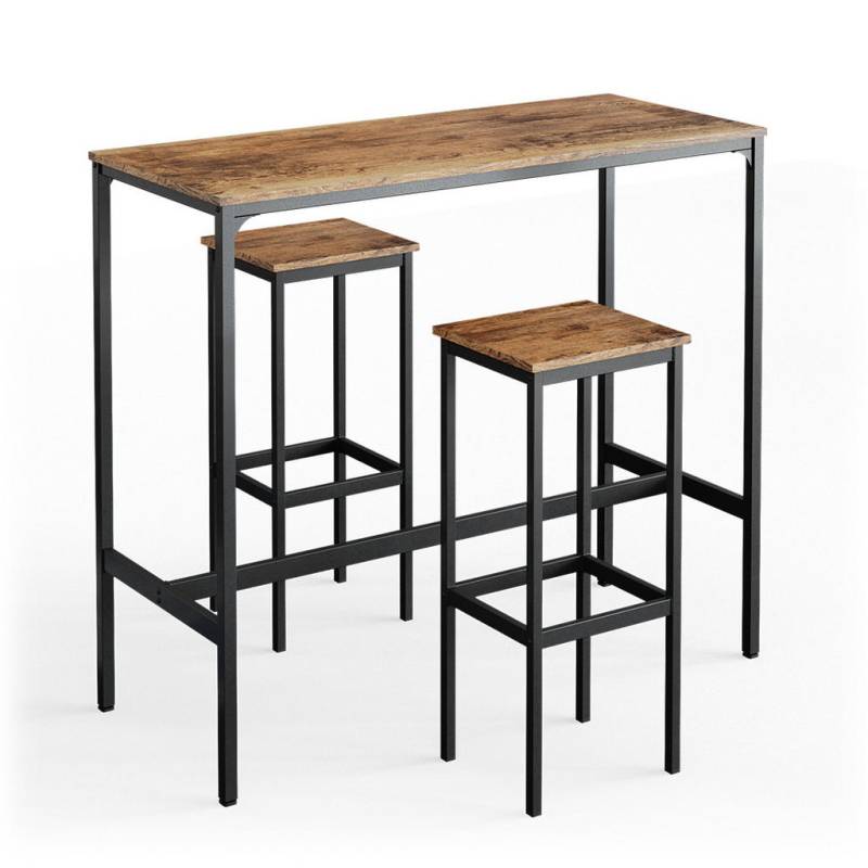 Vicco BARTISCH-SET Eiche, Schwarz