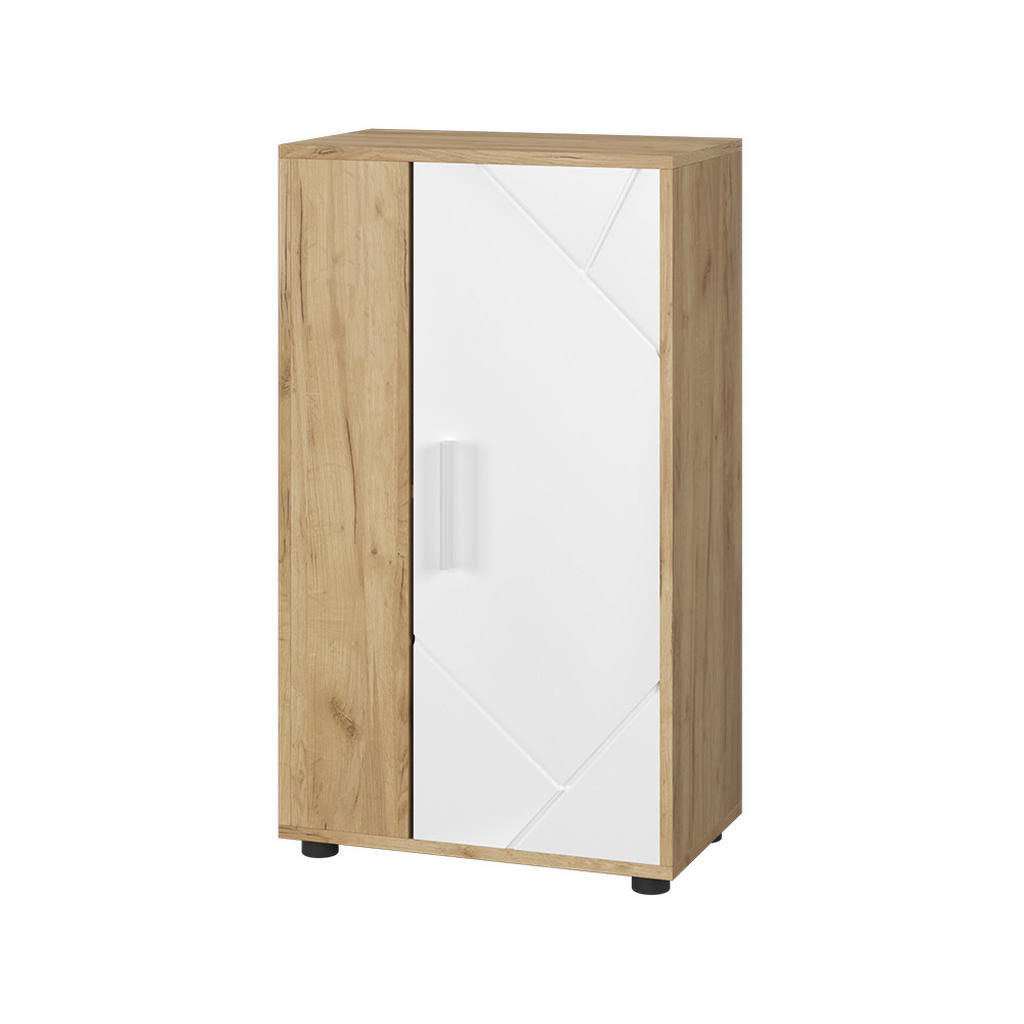 Vicco KOMMODE Honigeiche, Weiß