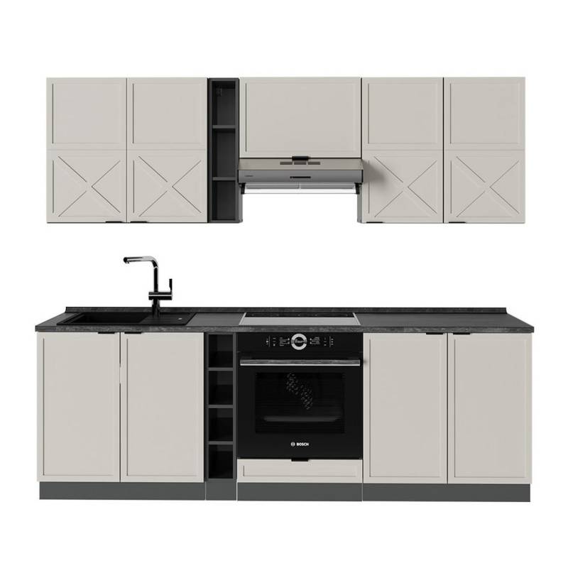 Vicco KÜCHENZEILE Grau, Anthrazit