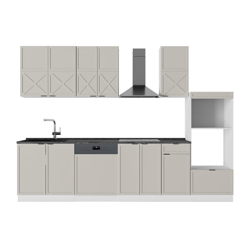 Vicco KÜCHENZEILE Grau, Weiß Vicco KÜCHENZEILE Grau, Weiß