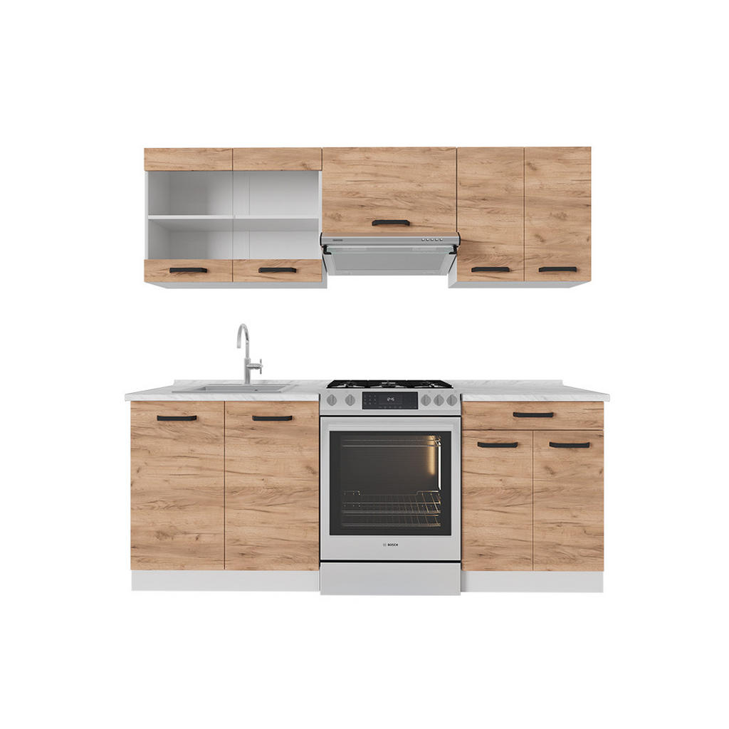 Vicco KÜCHENZEILE Honigeiche, Weiß Vicco KÜCHENZEILE Honigeiche, Weiß