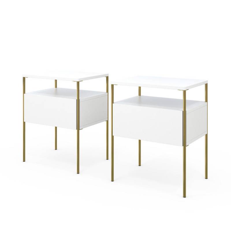 Vicco NACHTTISCH Weiß, Gold