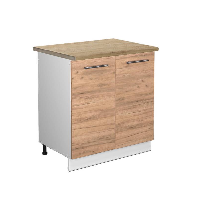 Vicco SPÜLENUNTERSCHRANK Eiche Wotan, Weiß