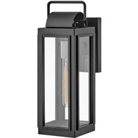 Vintage Außenwandlampe IP44 H: 41,3 cm Schwarz E27 von ELSTEAD