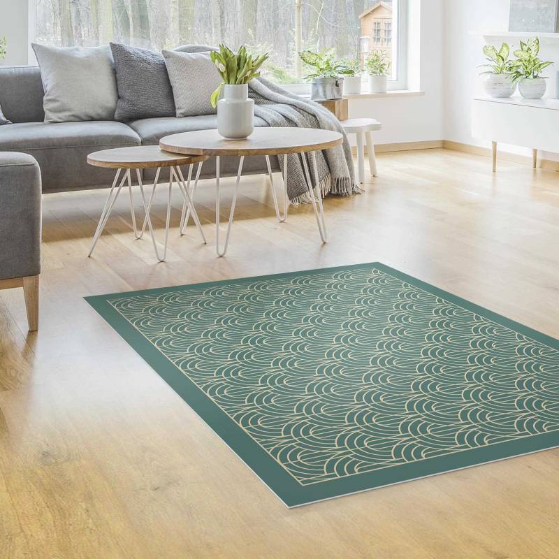 Vinylteppich Art Deco Vorhang Muster mit Rahmen