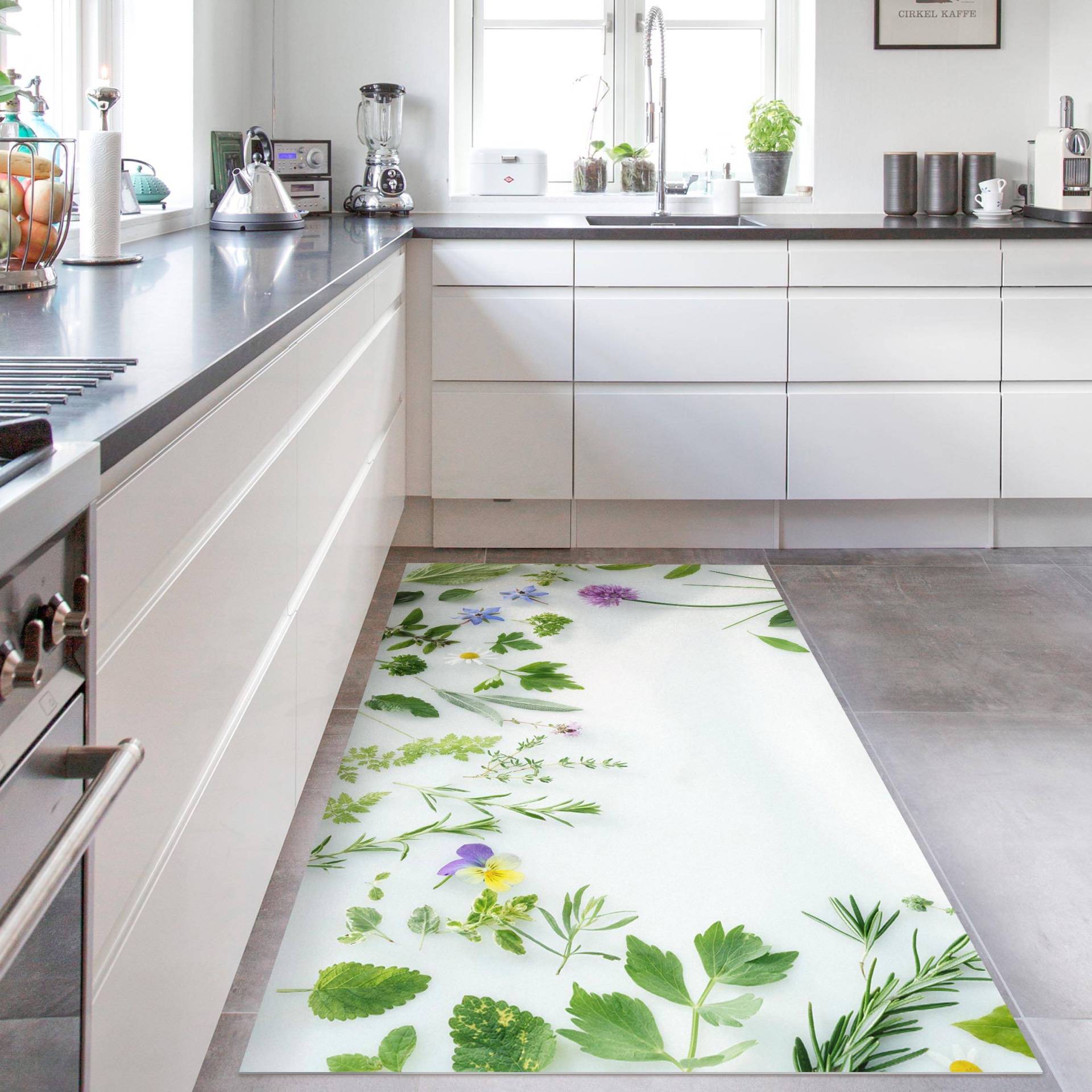 Vinylteppich Kräuter und Blüten