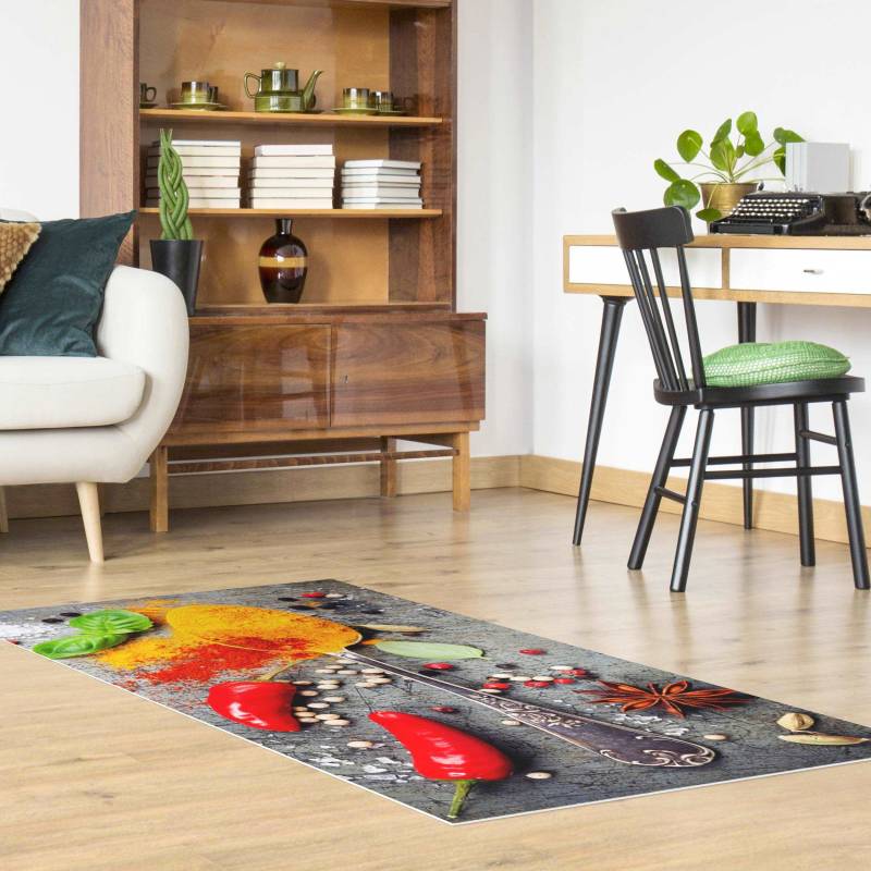 Vinylteppich Löffel mit Gewürzen