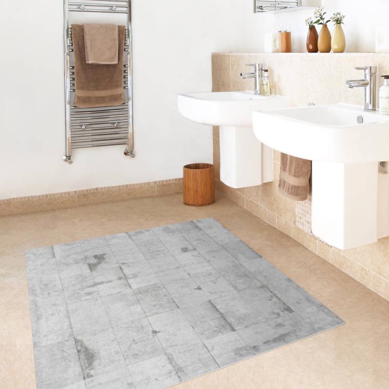 Vinylteppich Beton Ziegeloptik grau