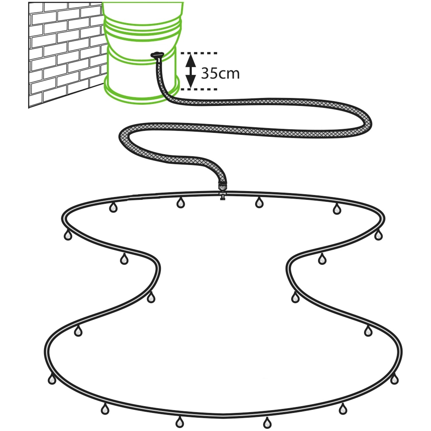 Vitavia/ Elgo Regentonnentropfrohr für Gemüsebeet (RWK50) 11 cm x 24 cm von Vitavia