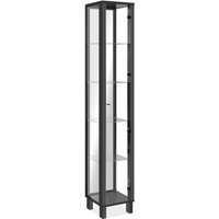 Vitrine 1-trg. inkl. Spiegerückwand Schwarz