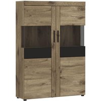 Vitrine 2-türig GRANO von Wojcik Eiche / Kosmos Grau