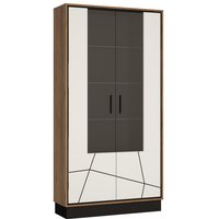 Vitrine BROLO BROV02 von Wojcik Catania Eiche Perlschwarz Möbelbauplatte schwarze Platte - PVC weiß HG Vitrine BROLO BROV02 von Wojcik Catania Eiche Perlschwarz Möbelbauplatte schwarze Platte - PVC weiß HG