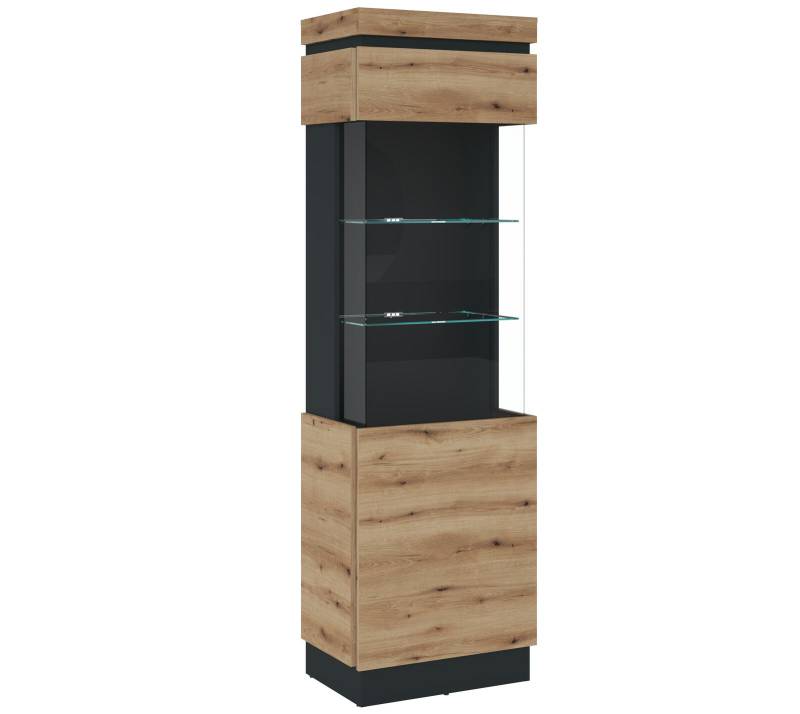Vitrine Corte in Evoke Eiche Nachbildung/Kosmos grau