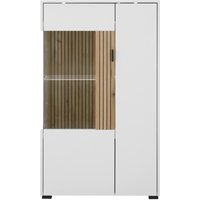 Vitrine Hudson weiß matt Eiche Evoke Coast Nachbildung B/H/T: ca. 75x125x38 cm Vitrine Hudson weiß matt Eiche Evoke Coast Nachbildung B/H/T: ca. 75x125x38 cm von XXXL