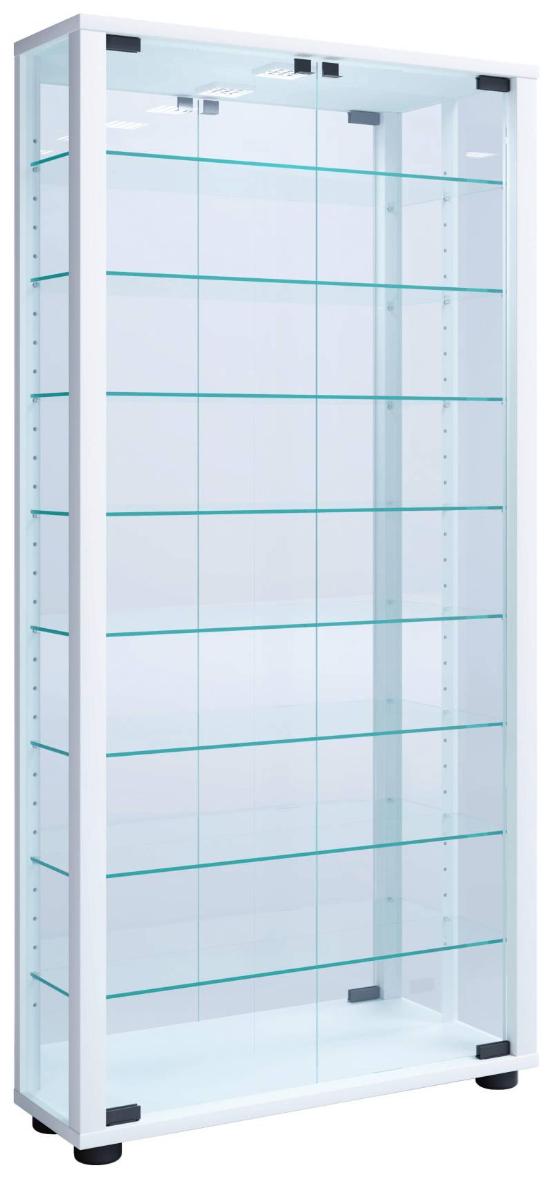 Vitrine Lumo ca. 59x115x18 cm Weiß