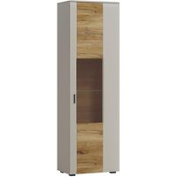 Vitrine ROMY RMYV01R von Wojcik Kiesel grau Flagstaff Eiche PVC