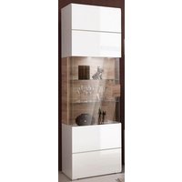 INOSIGN Vitrine "Toledo,Höhe 204 cm trendige Glasvitrine mit dekorative Fräsungen", Standvitrine ohne Beleuchtung, viel Stauraum, hochglanz Front MDF INOSIGN Vitrine "Toledo,Höhe 204 cm trendige Glasvitrine mit dekorative Fräsungen", Standvitrine ohne Beleuchtung, viel Stauraum, hochglanz Front MDF von Inosign