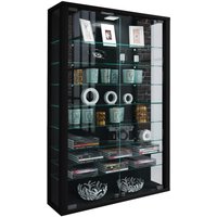 Vitrine Vitrosa Mini schwarz Holzwerkstoff Glas B/H/T: ca. 59x90x18 cm von VCM Möbel