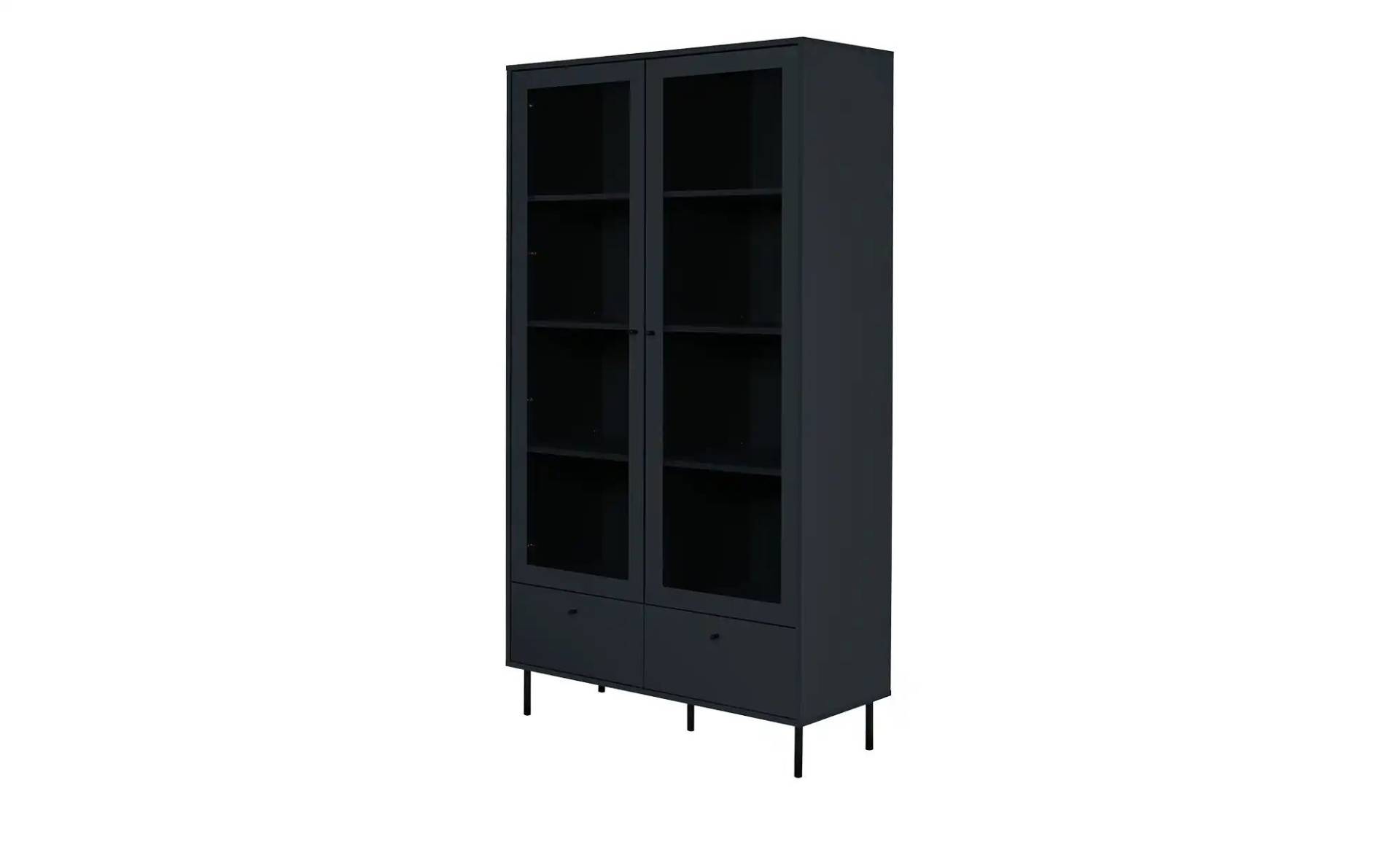 Vitrine ¦ blau ¦ Maße (cm): B: 100 H: 183 T: 40 Kommoden & Sideboards > Vitrinen - Möbel Kraft