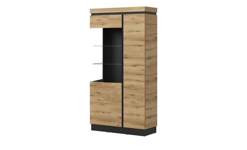 Vitrine   ¦ holzfarben ¦ Maße (cm): B: 104 H: 201 T: 40.0 Schränke > Vitrinen & Anrichten - Möbel Kraft