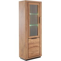 Vitrine inkl. 2 Türen Wildeiche Front Massiv Geölt