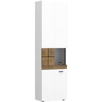 Vitrine inkl. 2 Türen  ca. 55x200x37 cm Coast Evoke / Weiss Hochglanz