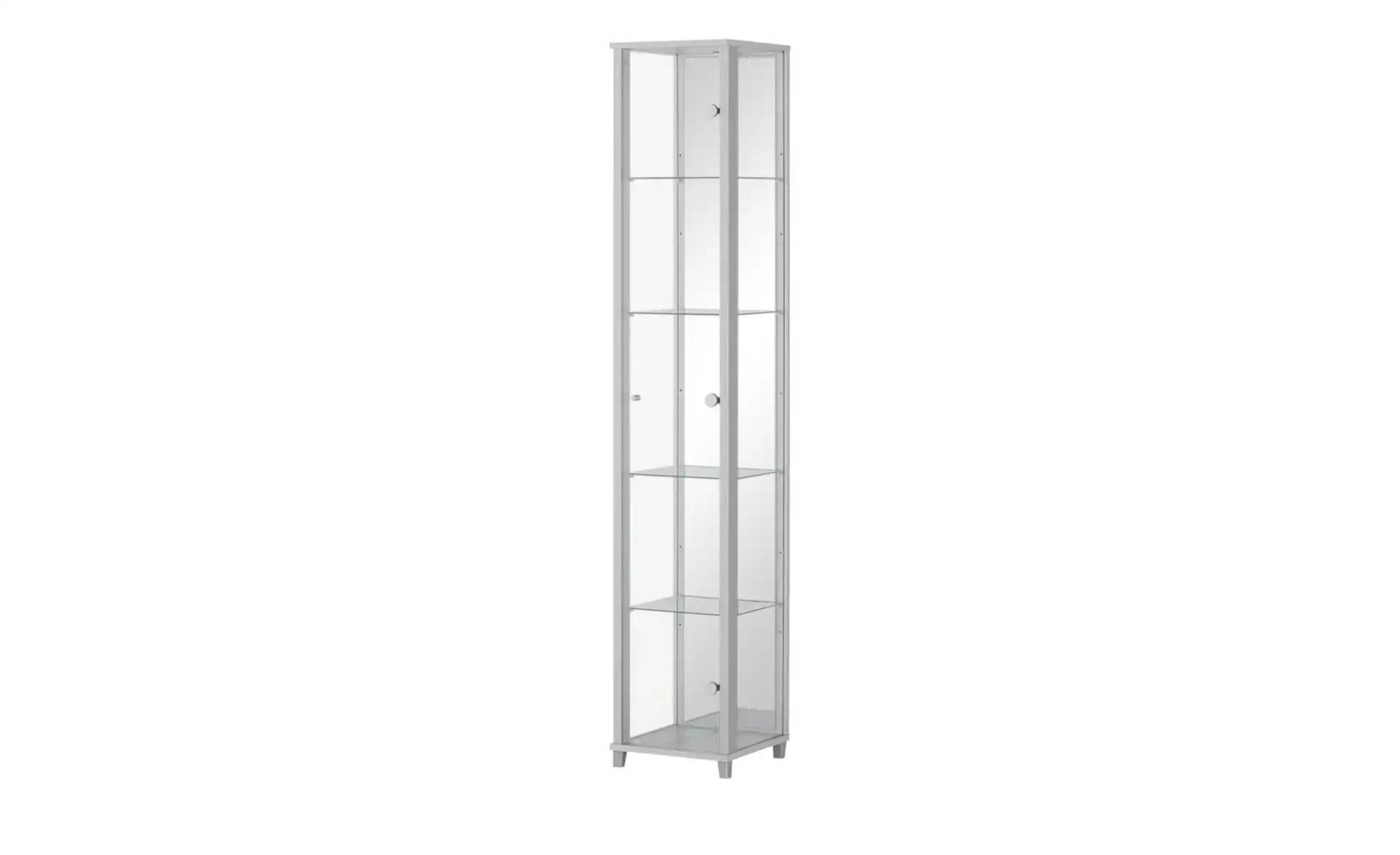 Vitrine ¦ silber ¦ Maße (cm): B: 32 H: 172 T: 33 Kommoden & Sideboards > Vitrinen - Möbel Kraft