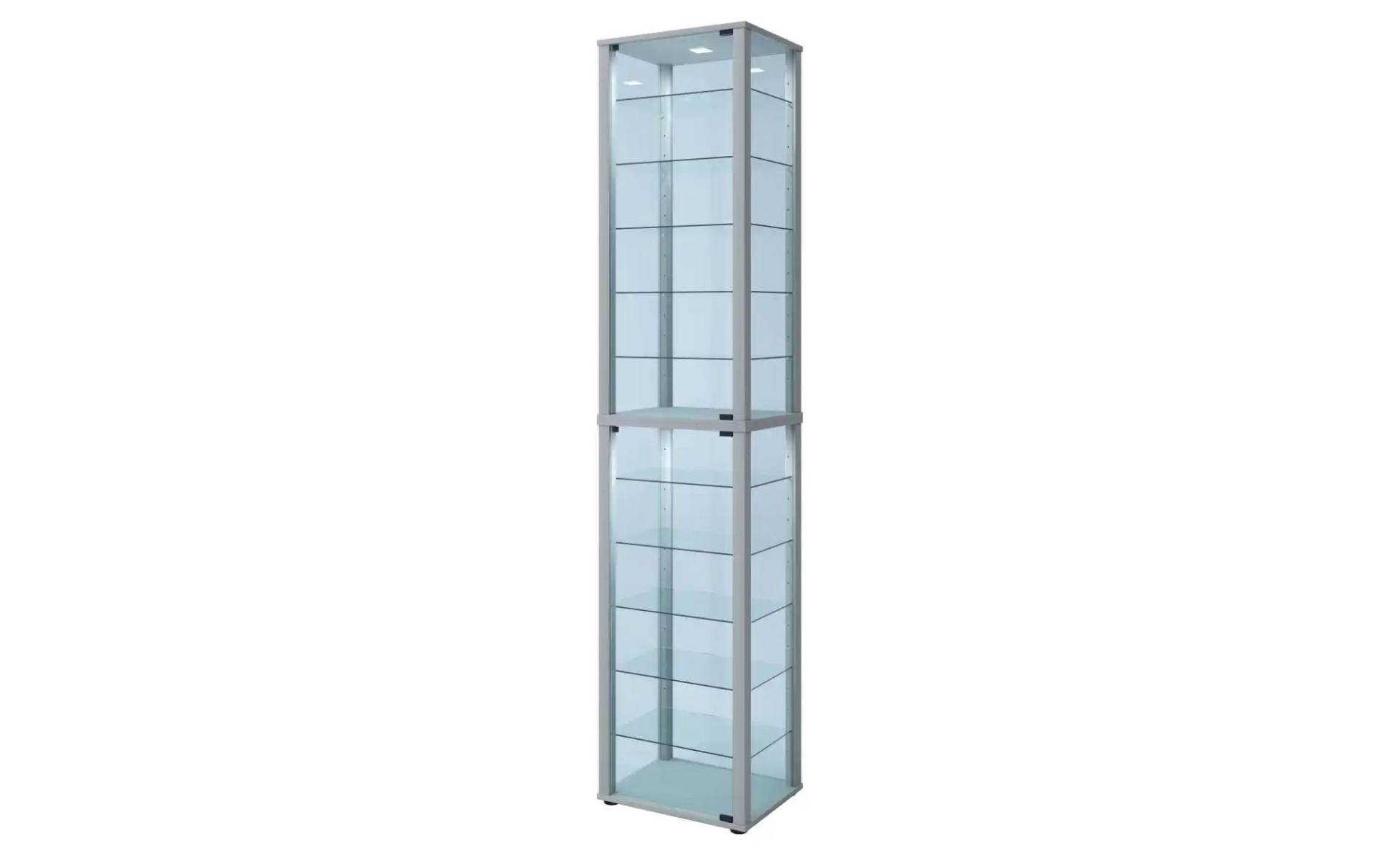 Vitrine ¦ silber ¦ Maße (cm): B: 50 H: 227 Kommoden & Sideboards > Vitrinen - Möbel Kraft