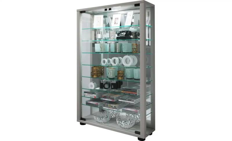 Vitrine ¦ silber ¦ Maße (cm): B: 59 H: 91,3 Kommoden & Sideboards > Vitrinen - Möbel Kraft