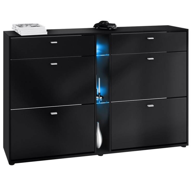 Vladon SCHUHSCHRANK Schwarz