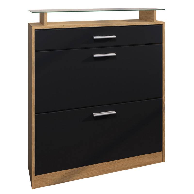 Vladon SCHUHSCHRANK Schwarz