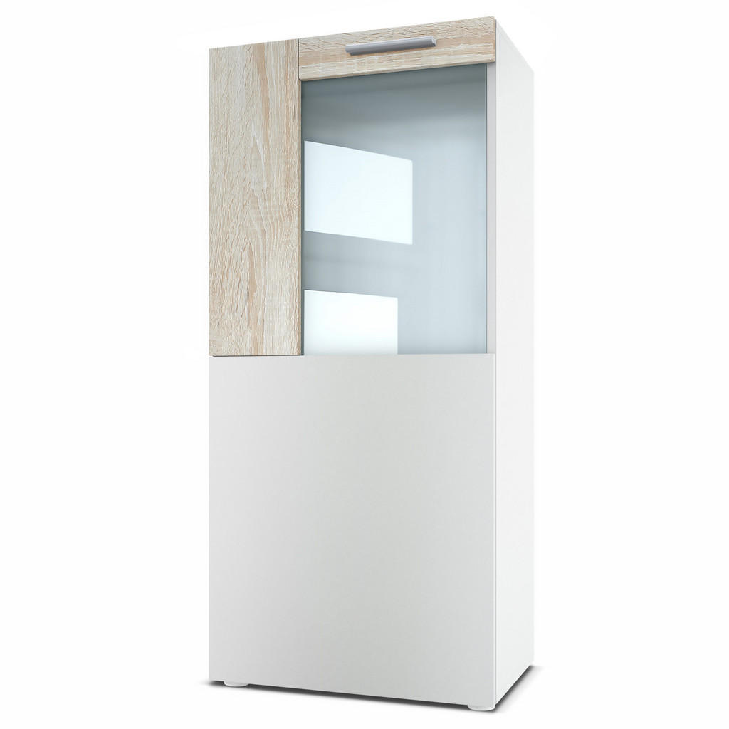 Vladon VITRINE Eiche San Remo