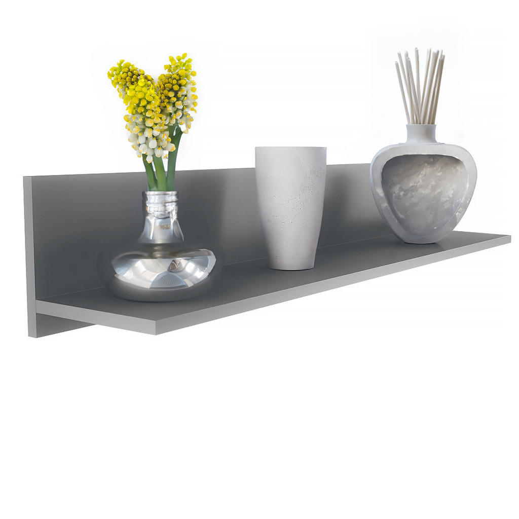 Vladon Wandregal, Anthrazit, Holzwerkstoff, 97.5x18.5x18.5 cm, Wohnzimmer, Regale, Wandregale von Vladon