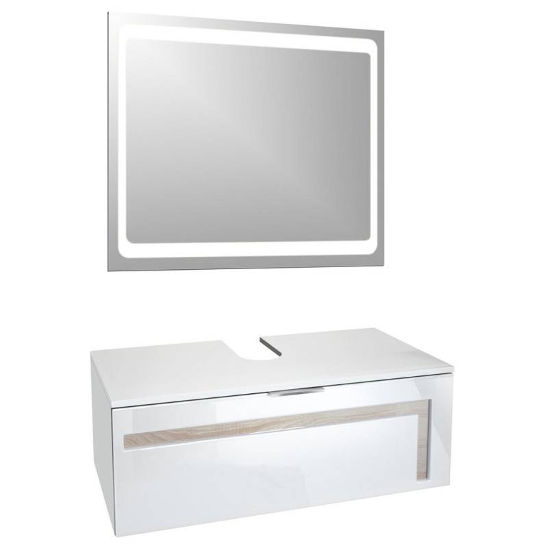 Vladon WASCHBECKENUNTERSCHRANK Eiche San Remo