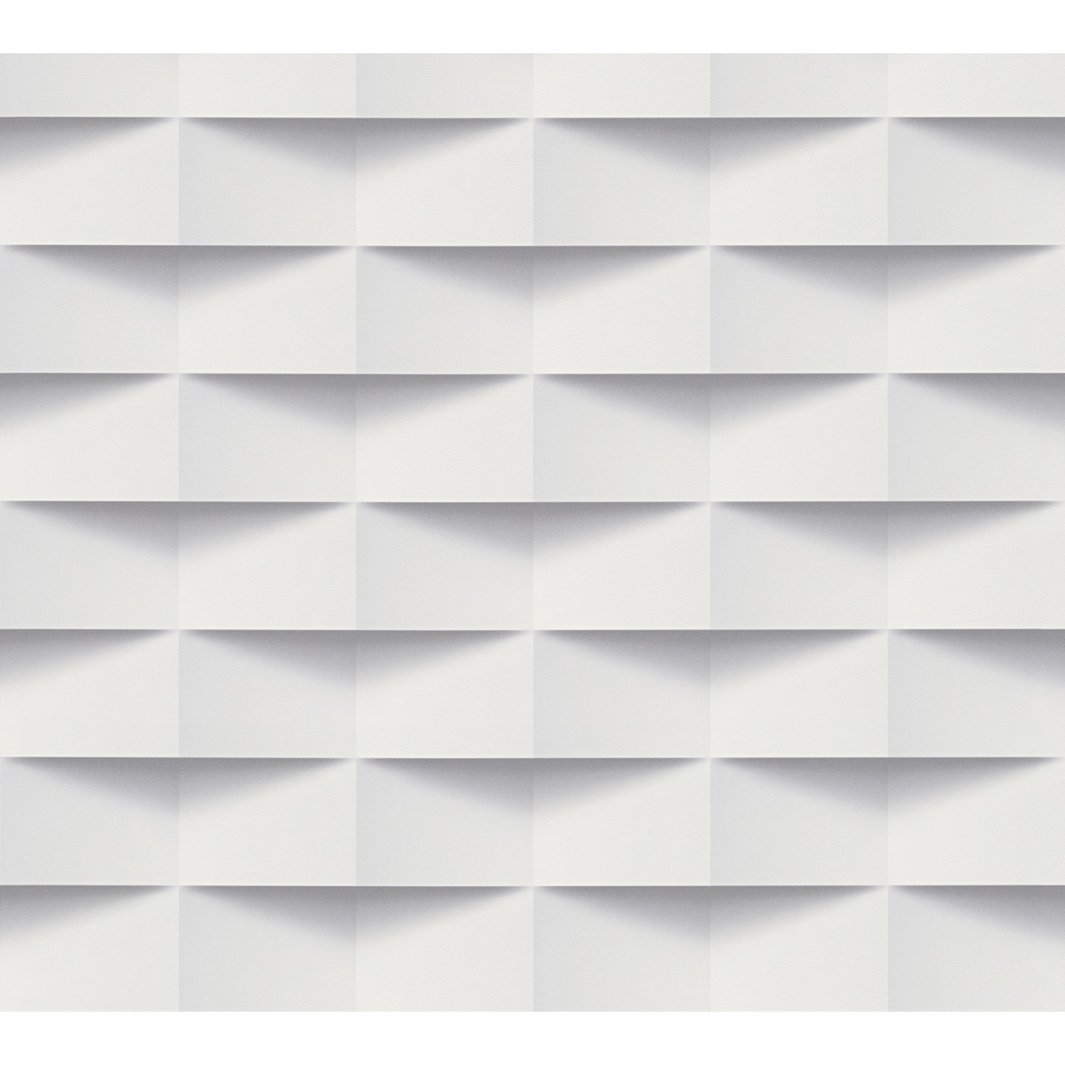 Vliestapete 3D-Effekt geometrisch Weiß Grau matt FSC® von -