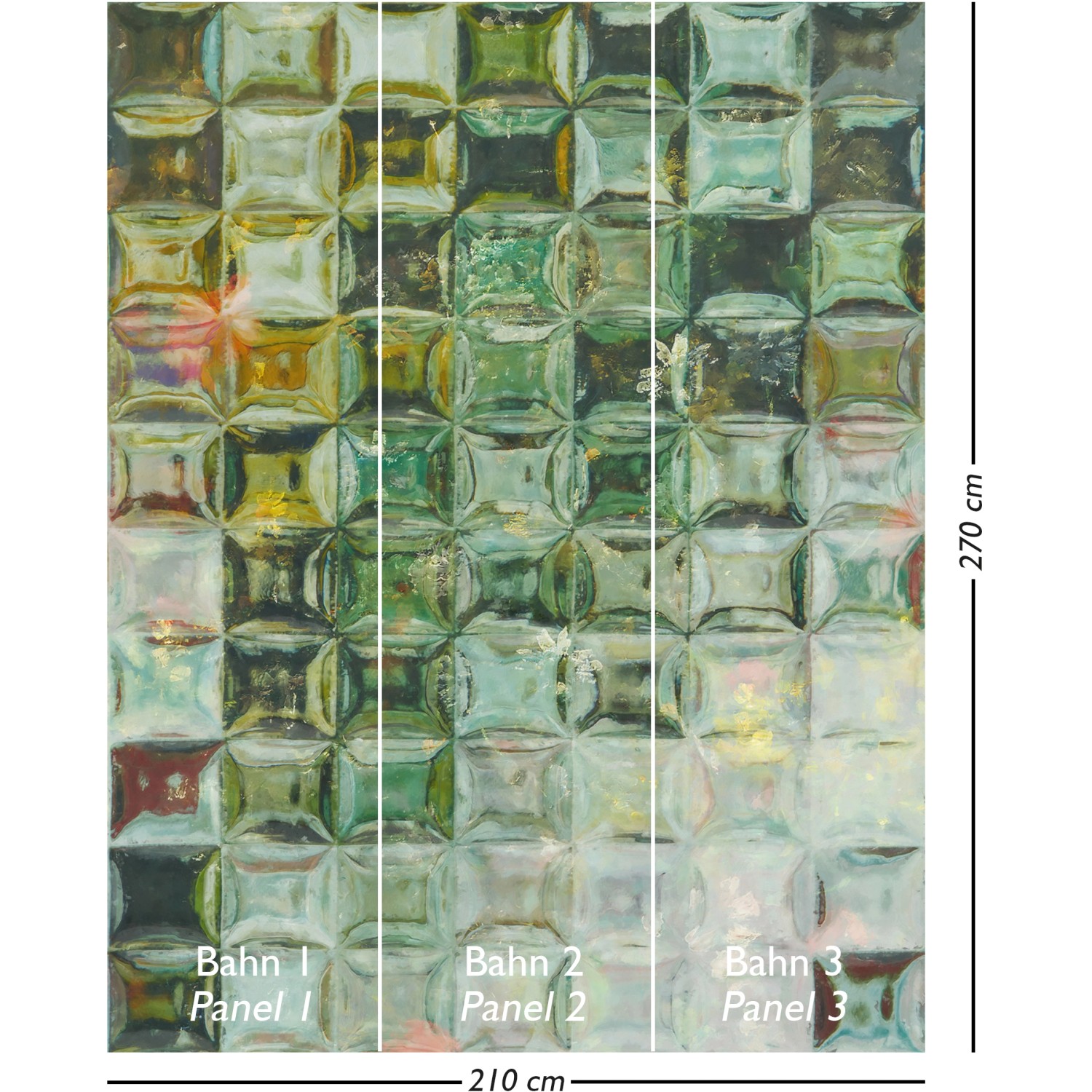 Vliestapete Wandbild Glassy 2,70 m x 2,10 m Mehrfarbig FSC® von -
