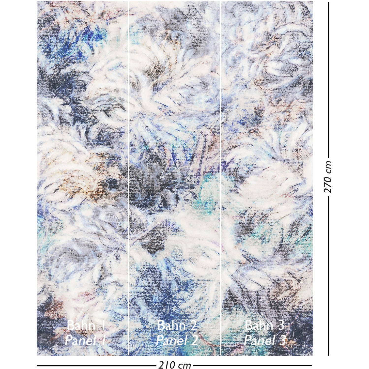 Vliestapete Wandbild Sea of Flowers 2,70 m x 2,10 m FSC® von -