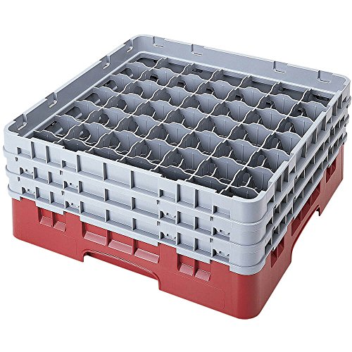 Voetglazenkorf m/1 opzetstuk 500x500 H 143mm max 92mm 49 comp. Cambro 49S318-416 Cranberry von Cambro