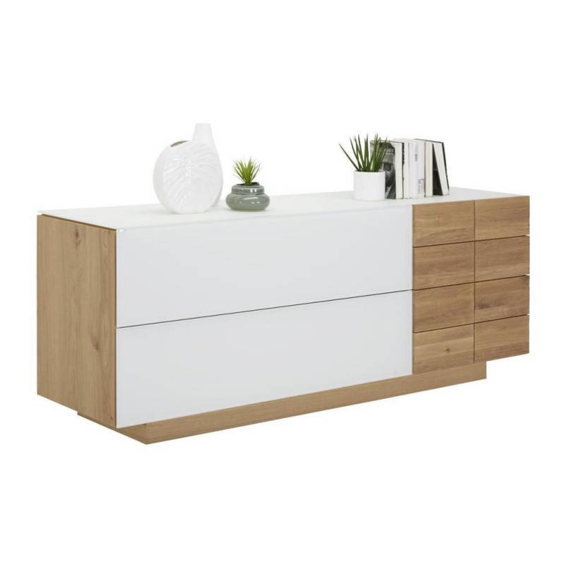 Voglauer SIDEBOARD Weiß, Eiche