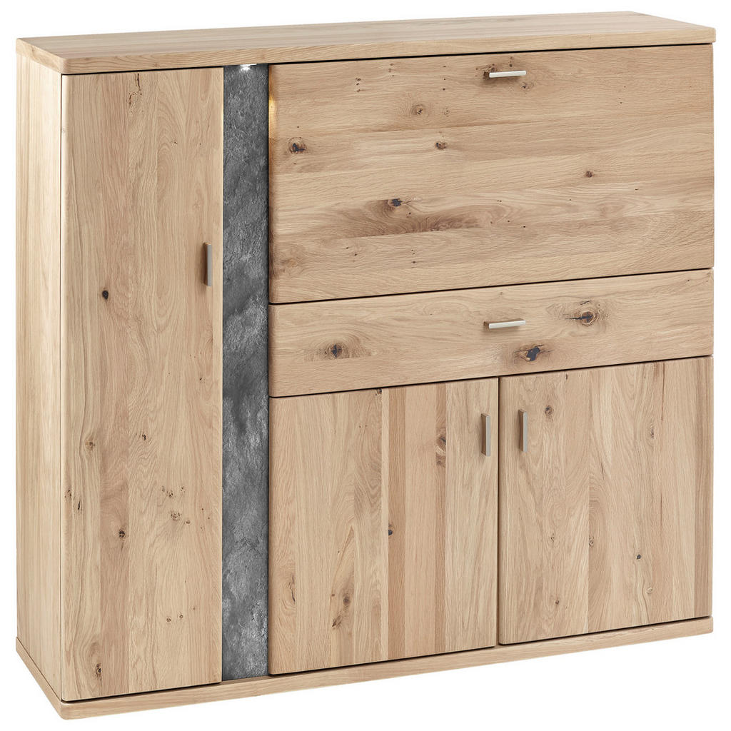 Voleo Highboard Turego , Eiche, Schiefer , Metall , Eiche , furniert,furniert, massiv,massiv , 2 Fächer , 1 Schubladen , 128.6x117.4x37.4 cm , Beimöbel erhältlich, stehend , Wohnzimmer, Kommoden & Sideboards, Highboards Voleo Highboard Turego , Eiche, Schiefer , Metall , Eiche , furniert,furniert, massiv,massiv , 2 Fächer , 1 Schubladen , 128.6x117.4x37.4 cm , Beimöbel erhältlich, stehend , Wohnzimmer, Kommoden & Sideboards, Highboards